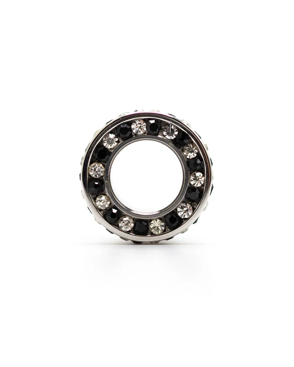 Double Edged Channel Set Jewelled Internally Threaded Tunnel - Image 3