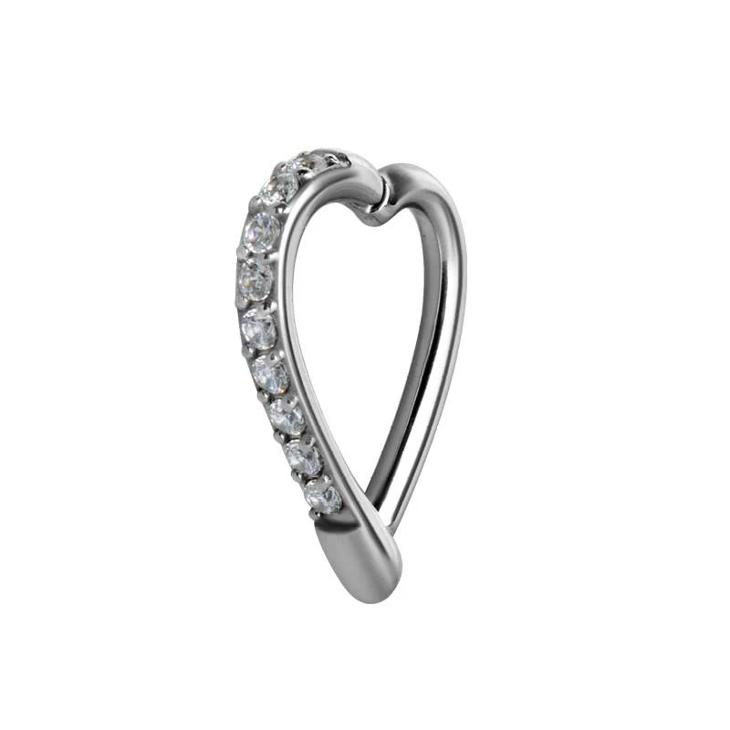 Crystal Heart Navel Clicker