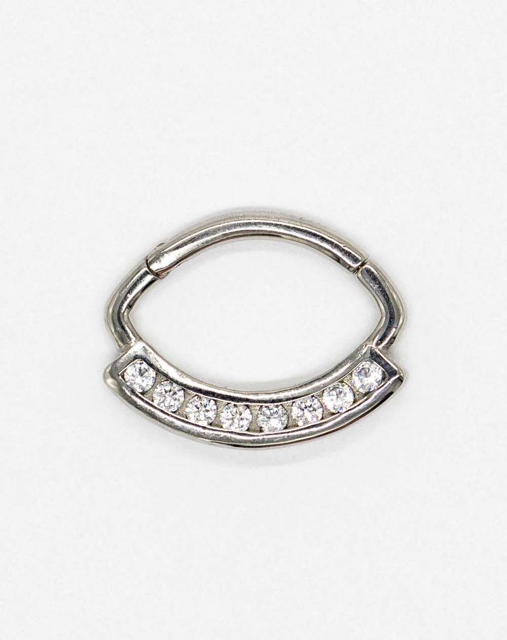 16 Gauge | 6mm Tiara Silver Septum Clicker - Image 2