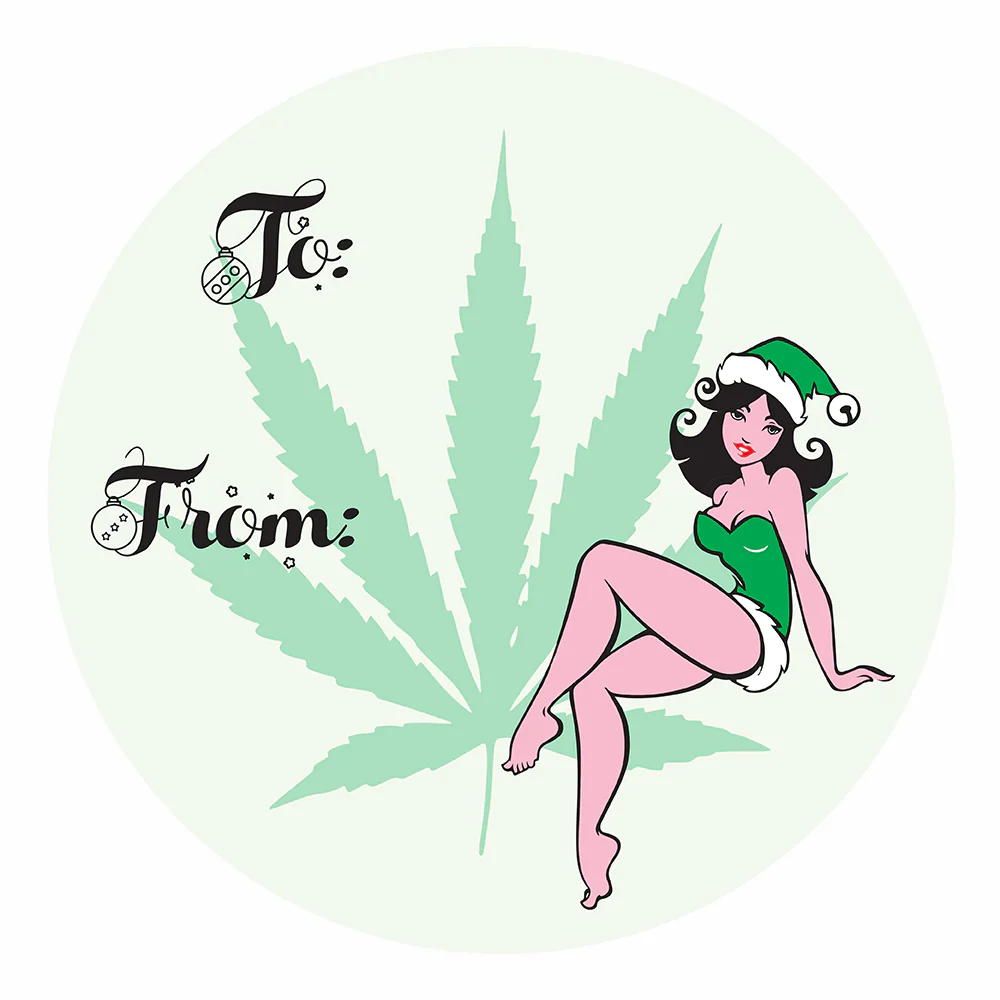 WAKE 'N' BAKE | 24 PACK OF 420 XMAS STICKERS - Image 2