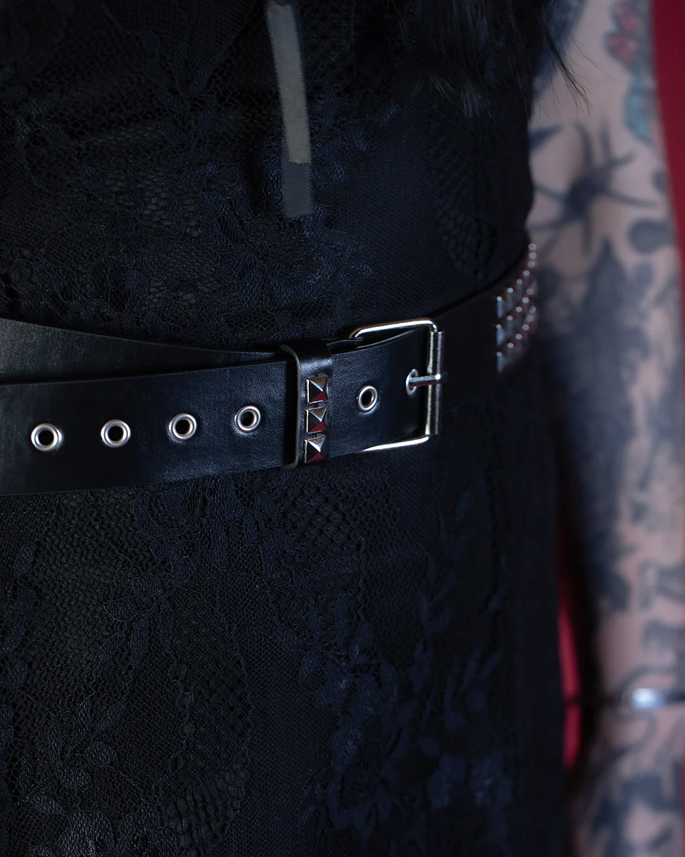 OYT Silver Pyramid Studded Belt - Image 4