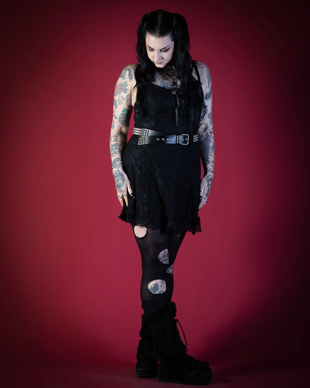 OYT Silver Pyramid Studded Belt - Image 5