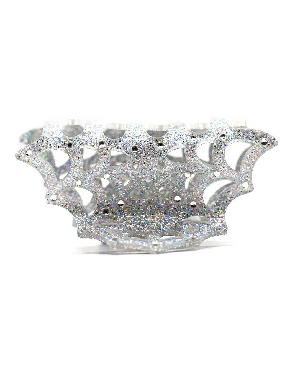 White Glitter Web Hair Clip - Image 2