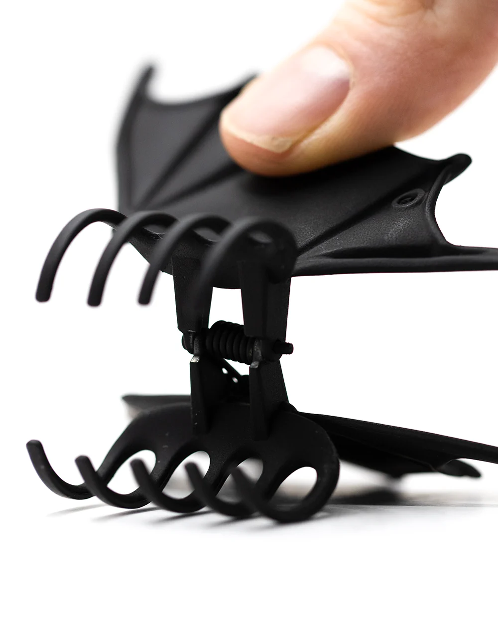 Matte Black Bat Wings Hair Clip - Image 4