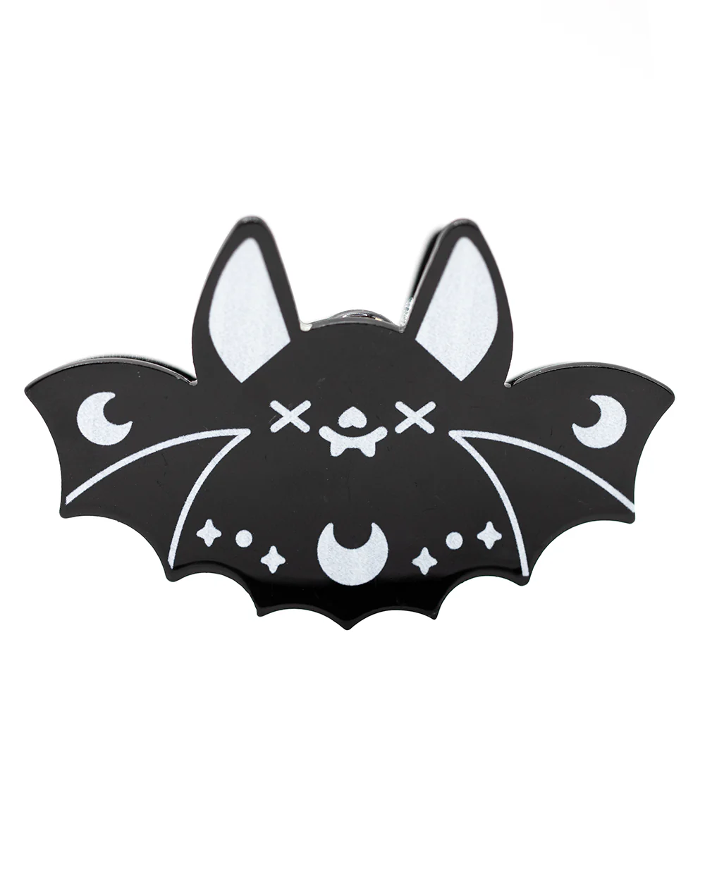 Cartoon Bat Blk/Wht Hair Clip - Image 2