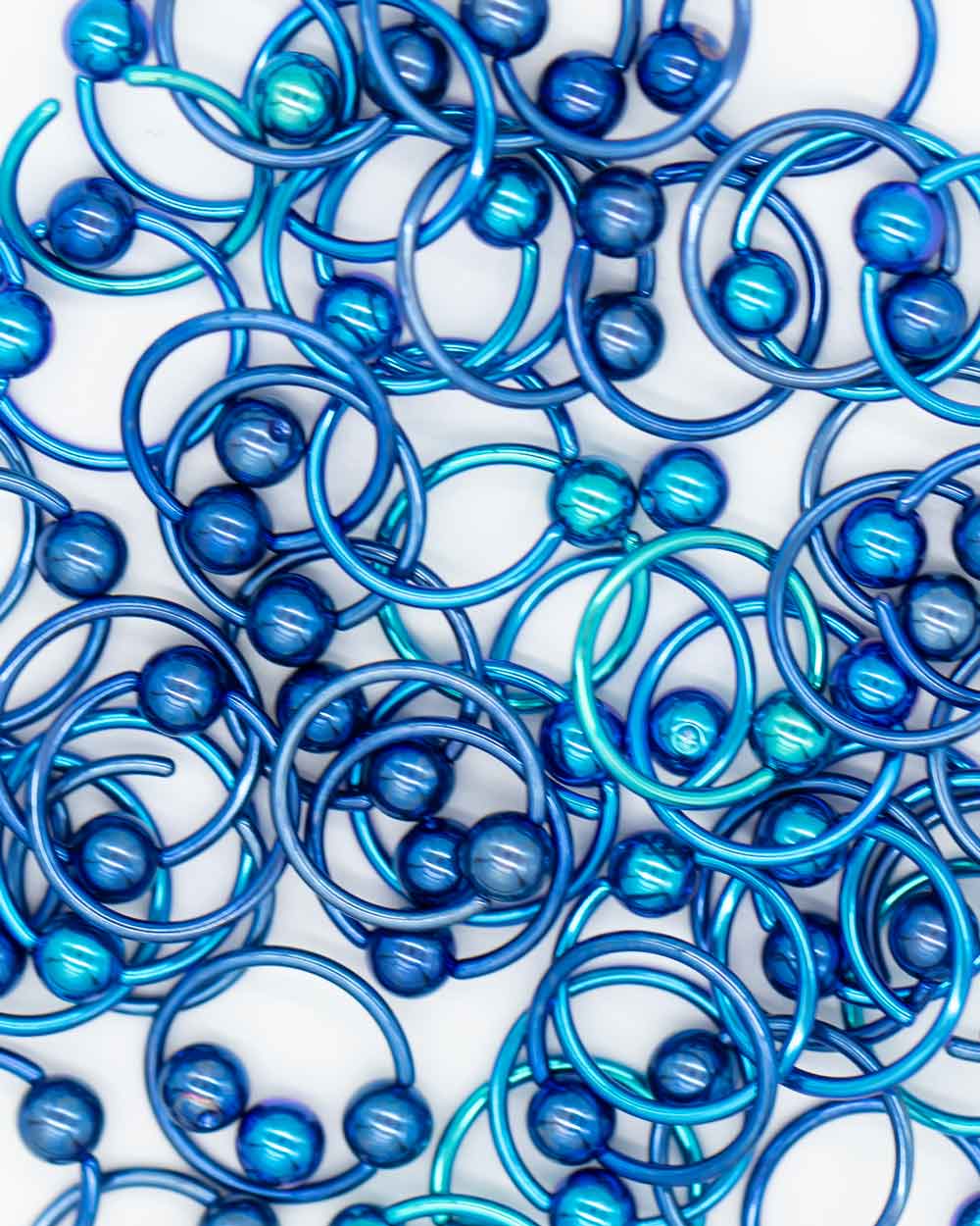 6 Pack: Coloured Titanium Ball Captive Ring - Image 9