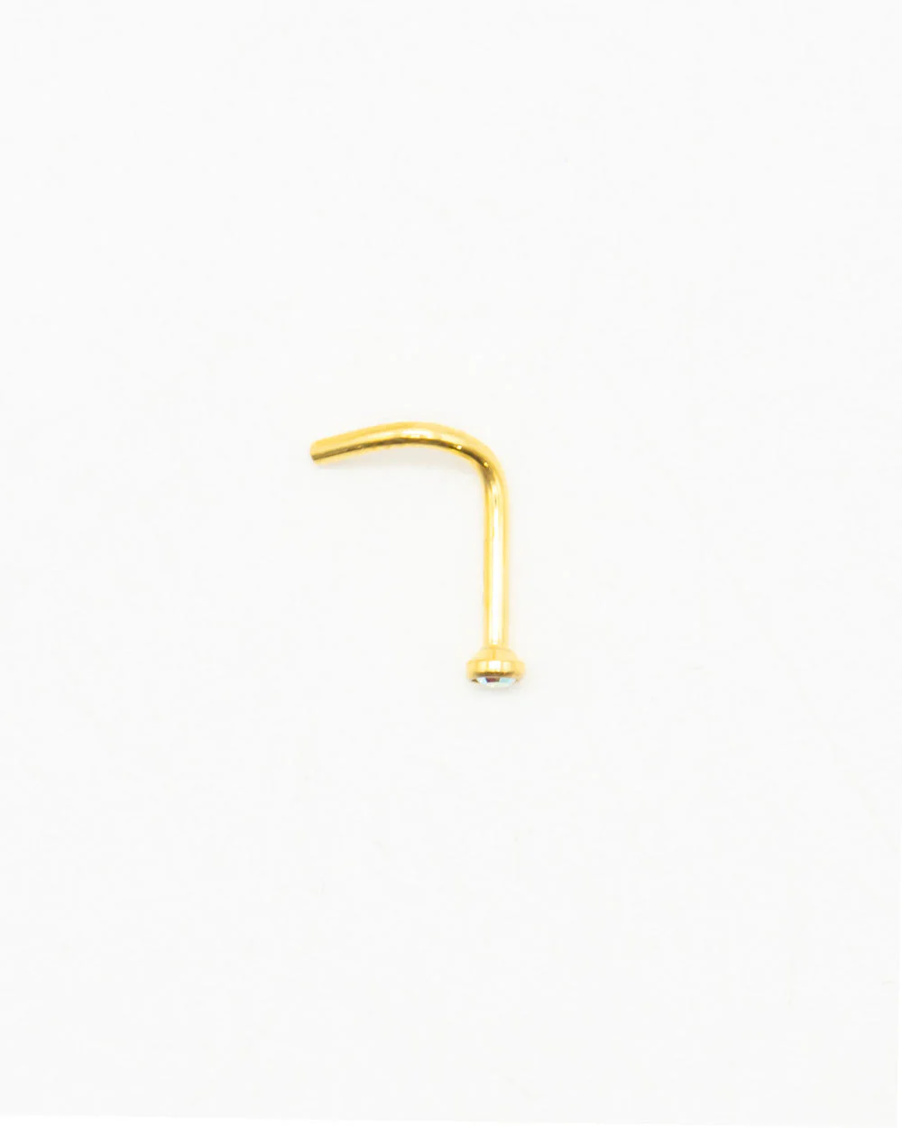 Aurora Borealis Bejewelled Gold Nose Stud - Image 3