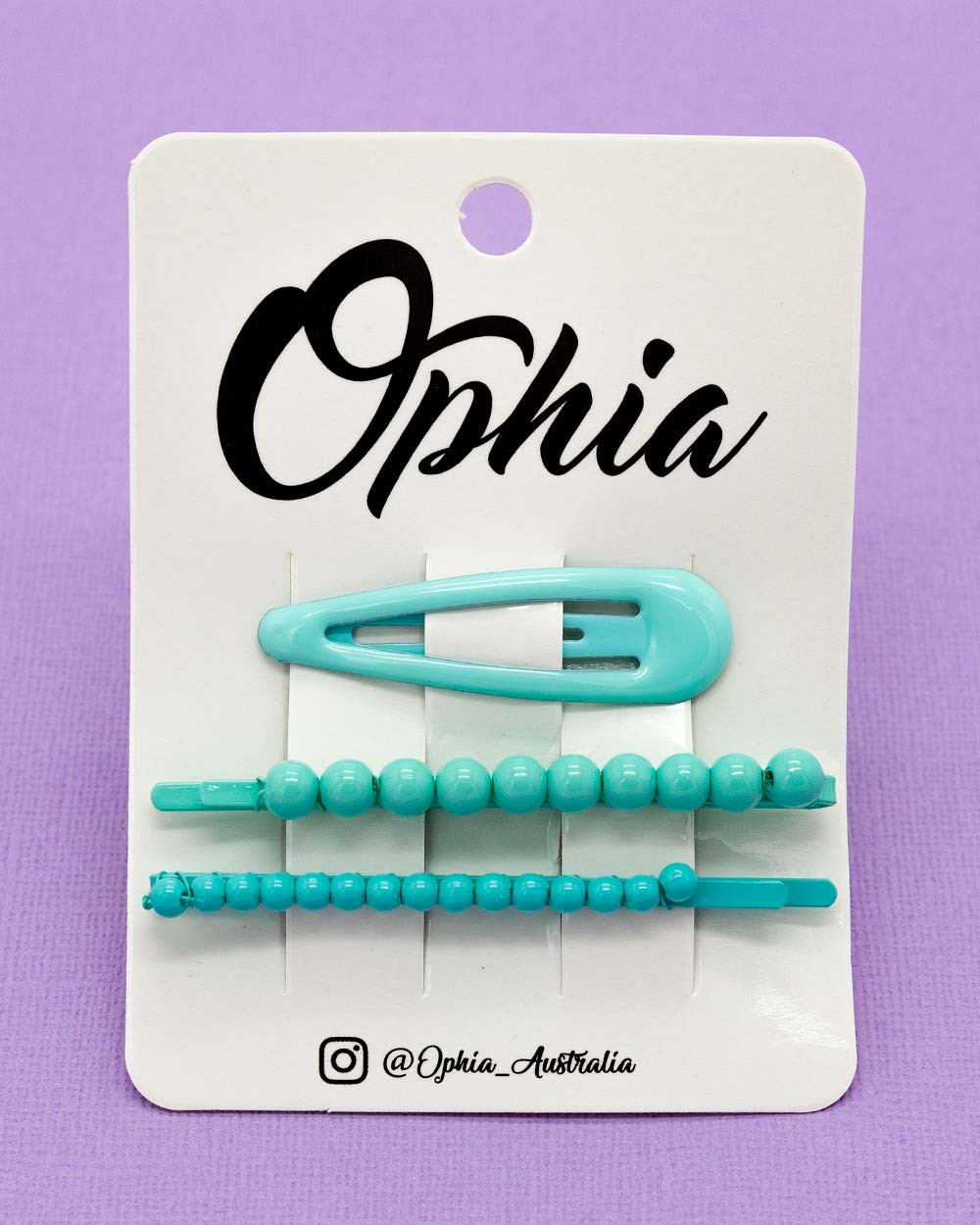 Baby Blue 3 Pack Clips - Image 2