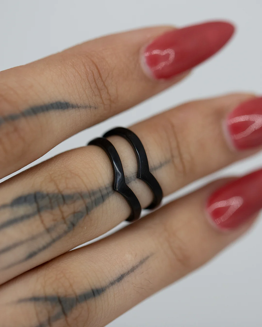 Black Double Trouble Ring - Image 4