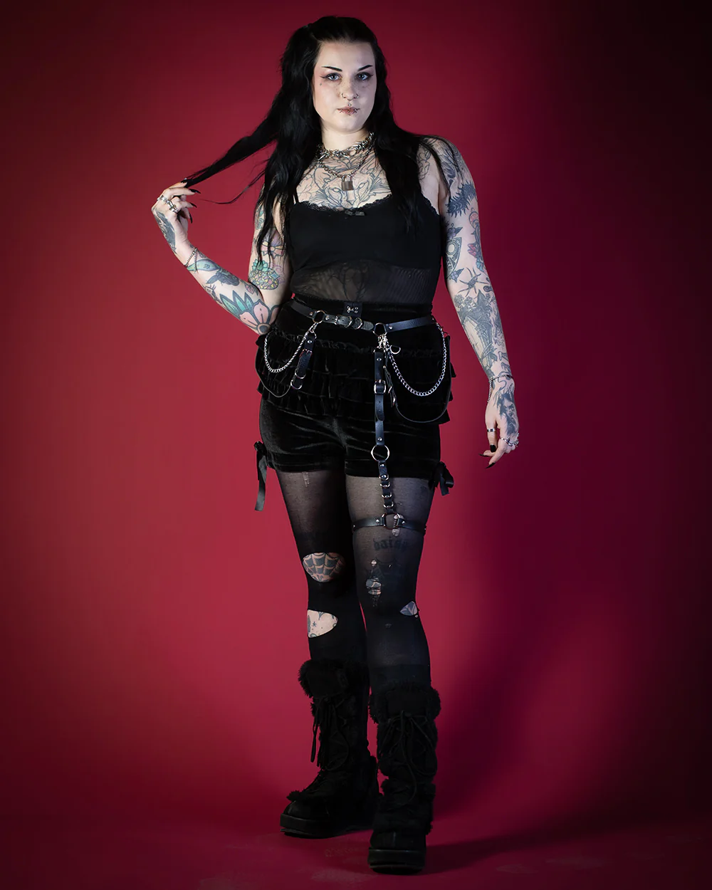 Sweet Vengeance 'Black Magic' Waist/Thigh Harness