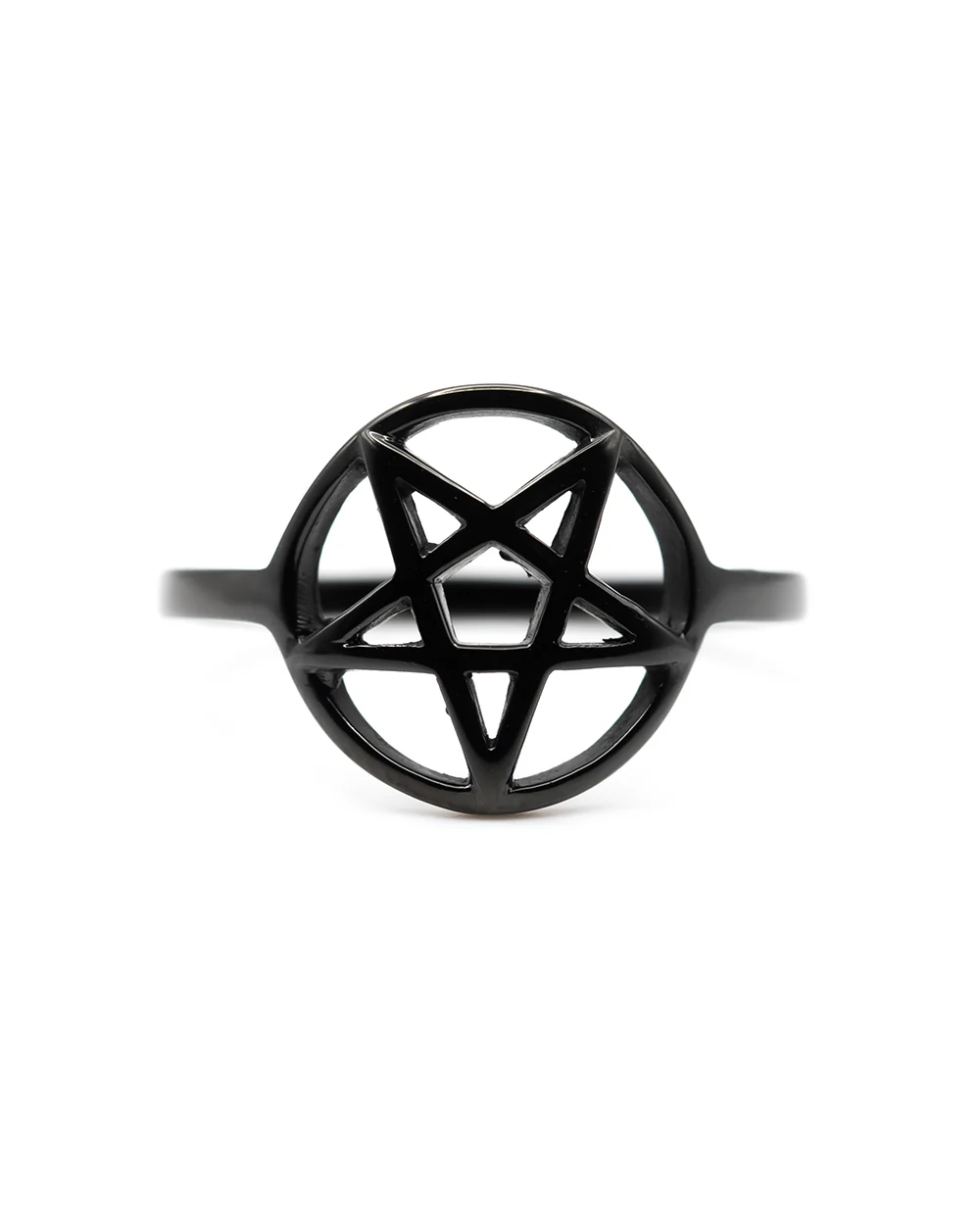 Black Pentagram Ring Jewellery - Image 3
