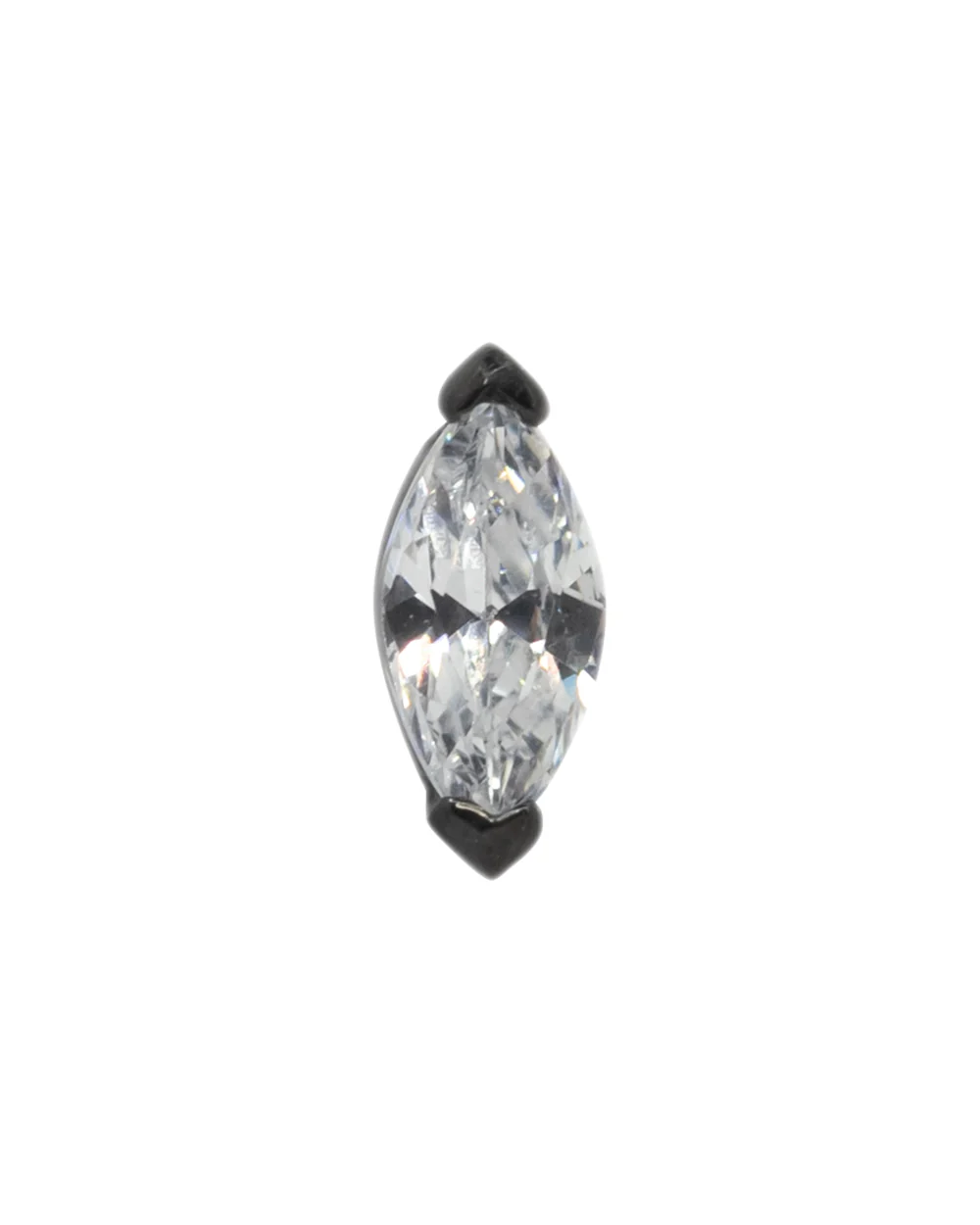 Black PVD Set Cubic Zironia Internally Threaded Attachment - Image 3