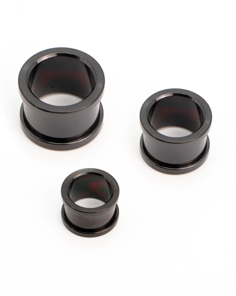 Black Steel Threaded Ear Tunnel - Image 3