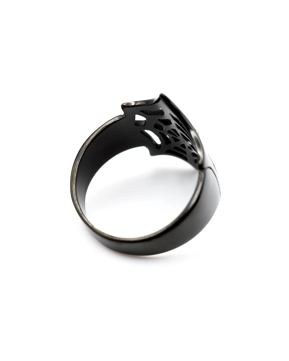 Black Webbed with Crystal Ring Jewellery - Image 4