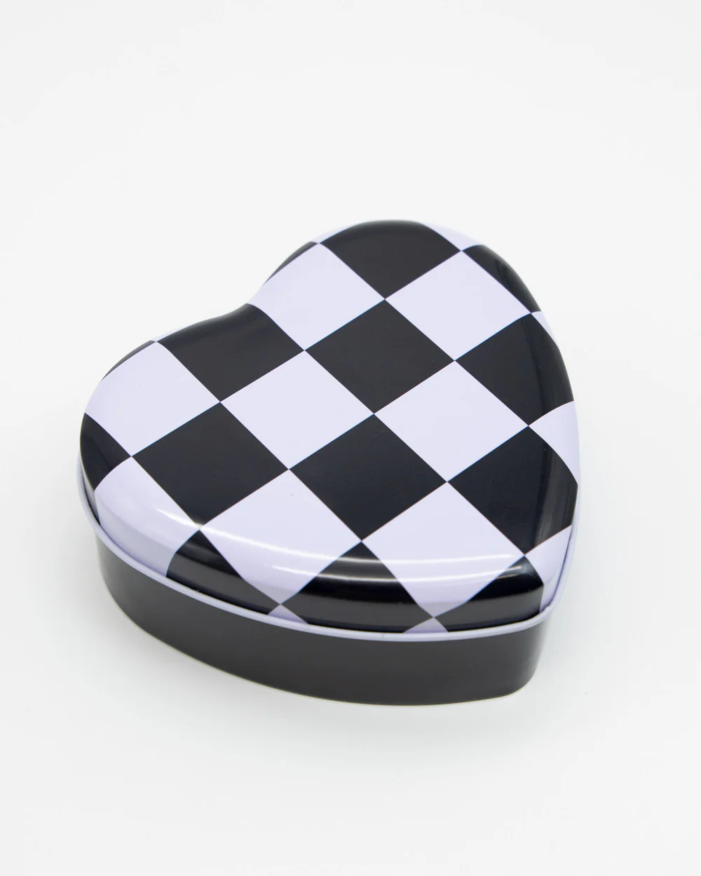 Checkers Heart-Shaped Metal Tin - Image 2