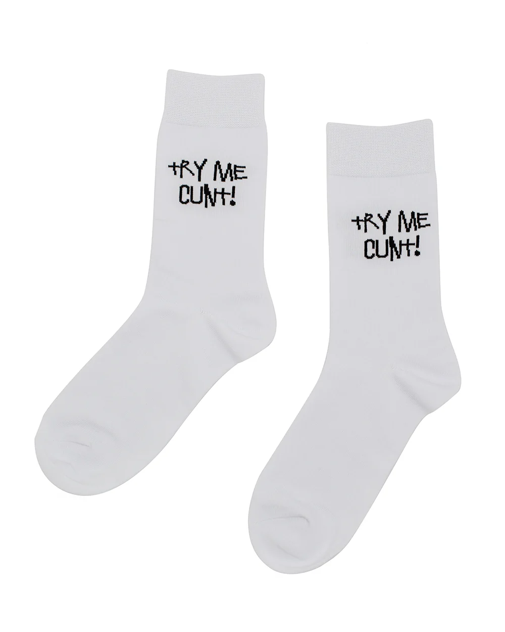 CREW SOCKS - "TRY ME C**T" HIGHLINES WHITE - Image 2
