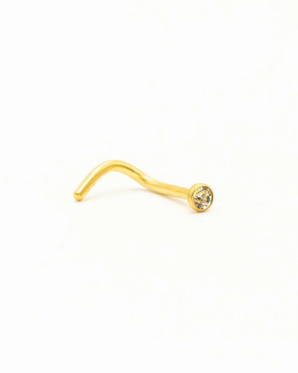 CZ Bejewelled Gold Nose Stud
