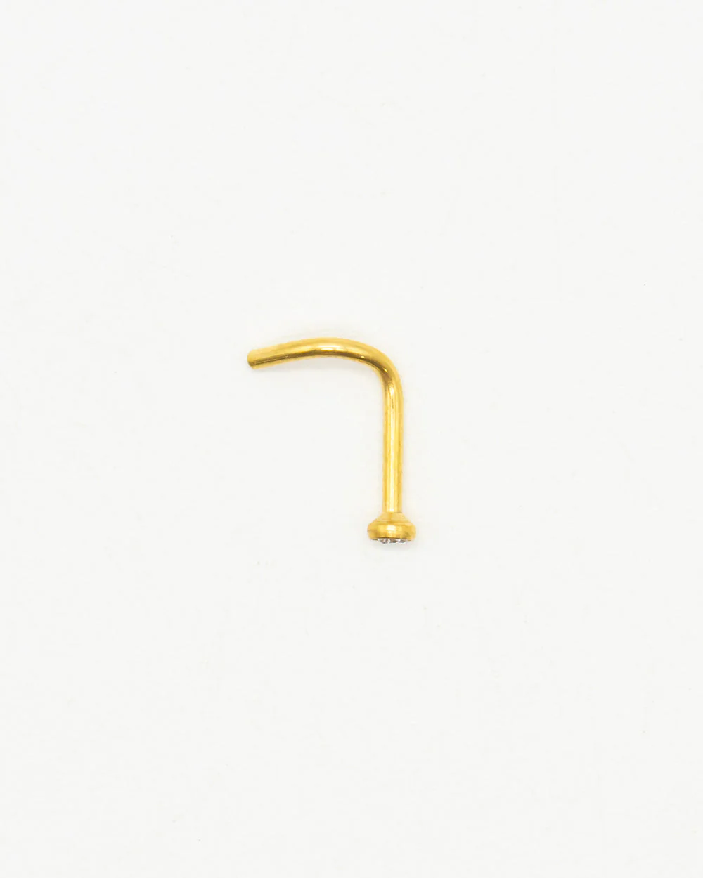CZ Bejewelled Gold Nose Stud - Image 2