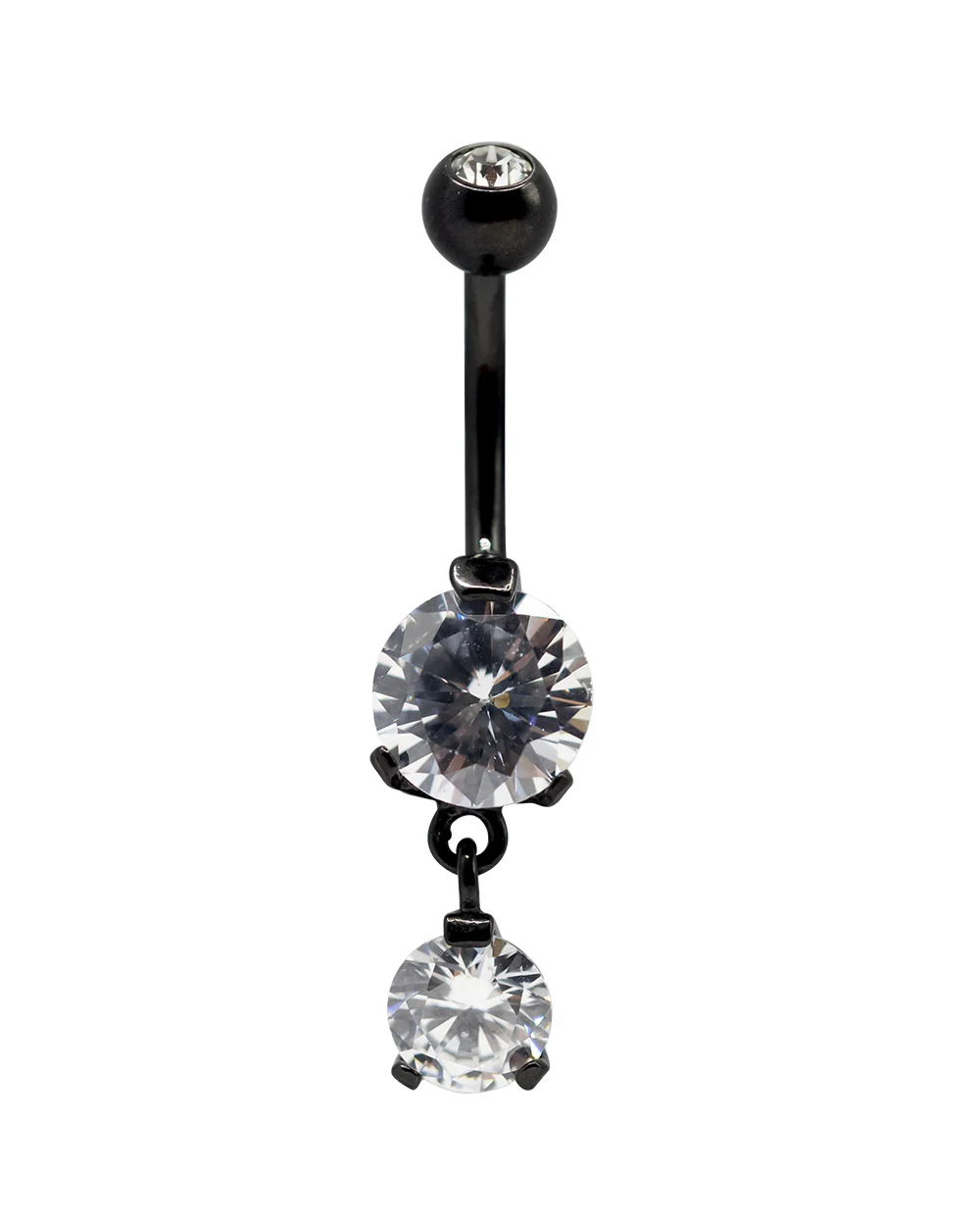 Dangly Black PVD Navel Bar