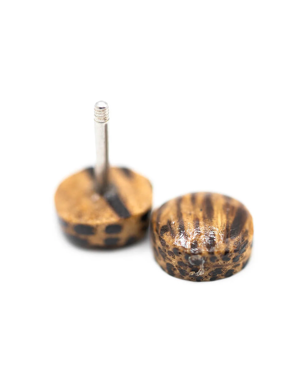 Light Palm Wooden Fake Plugs - Image 3