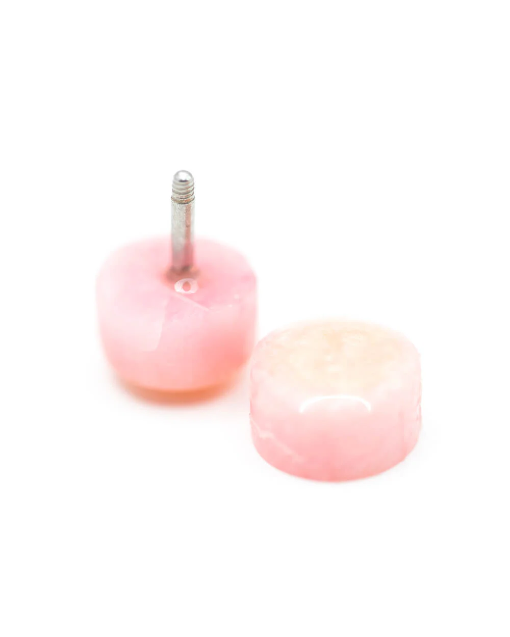 Pink Resin & White Swirl Fake Plugs - Image 3