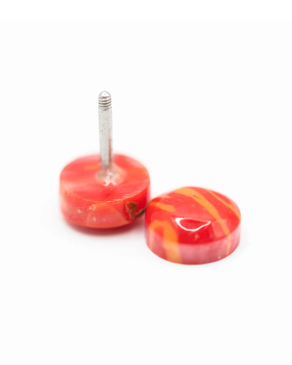 Red Agate Stone Fake Plugs - Image 3