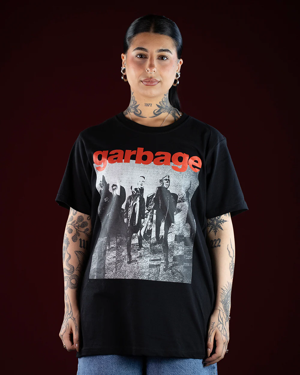 Garbage Photo Segments Black T-Shirt (Licensed Merchandise) - Image 4