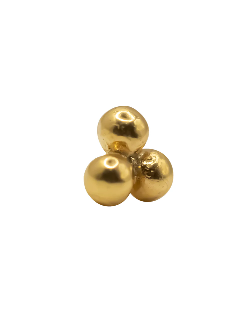 Gold Trinity Ball 16g Internal Thread S/Steel Attachment 3.3mm - Image 3