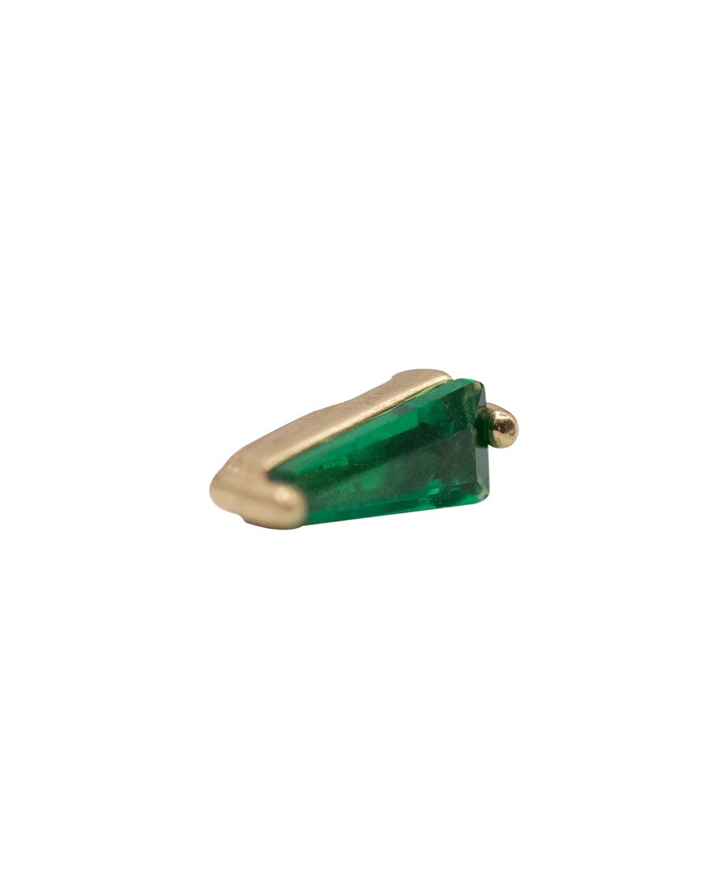Emerald Gem 18k Gold pvd S/Steel 16g Internal Thread Attachment - Image 3