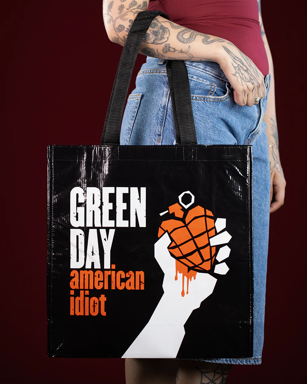 Green Day Black Tote Bag (Licensed Merchandise) - Image 2