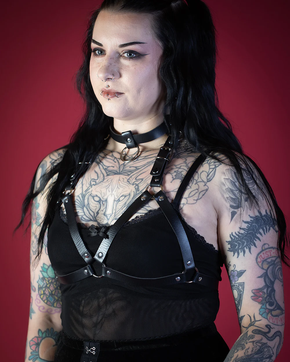 Sweet Vengeance 'The Sufferer' Choker Bra Harness Black - Image 3