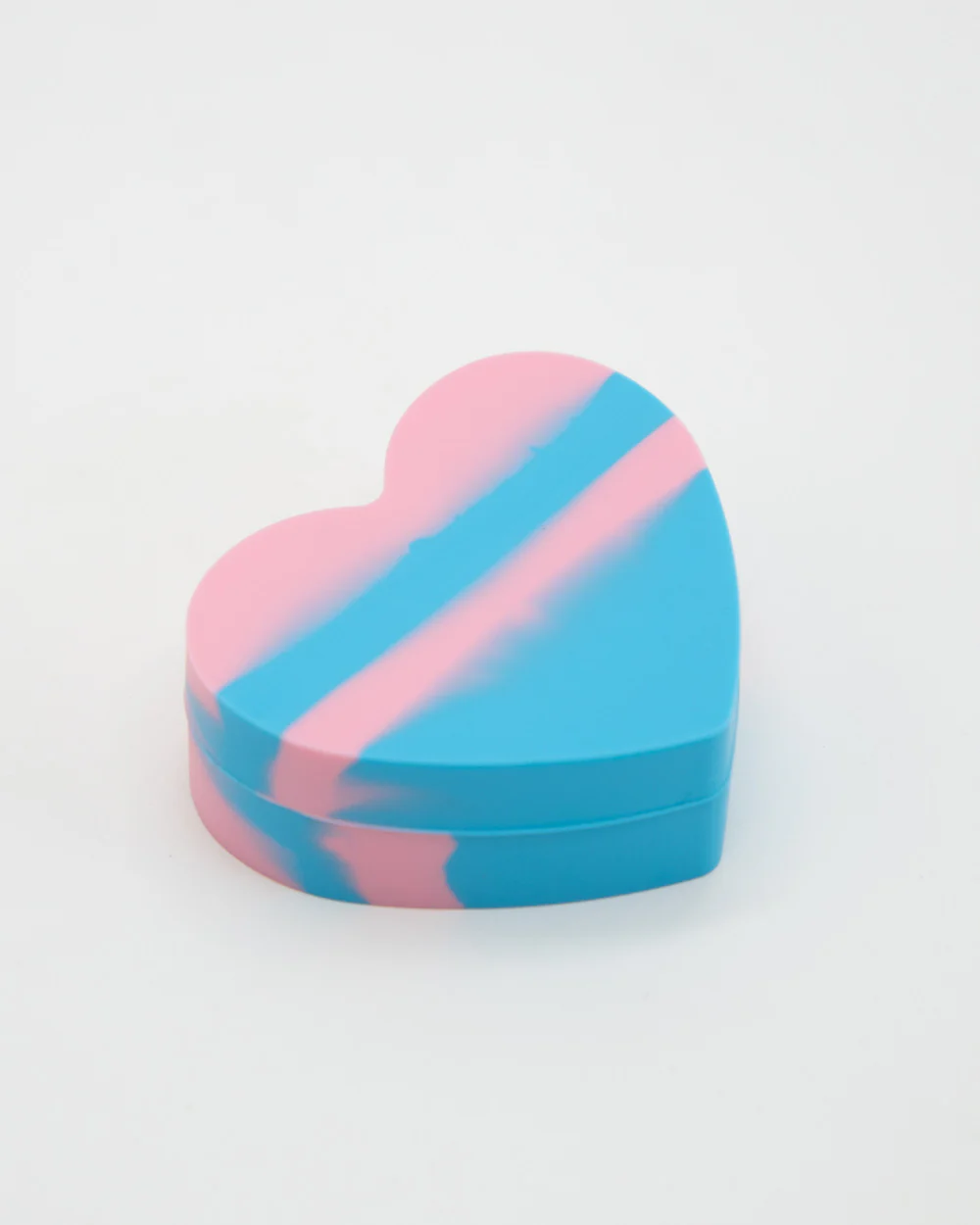 Heart Shaped Silicone Trinket Box - Blue & Pink - Image 2