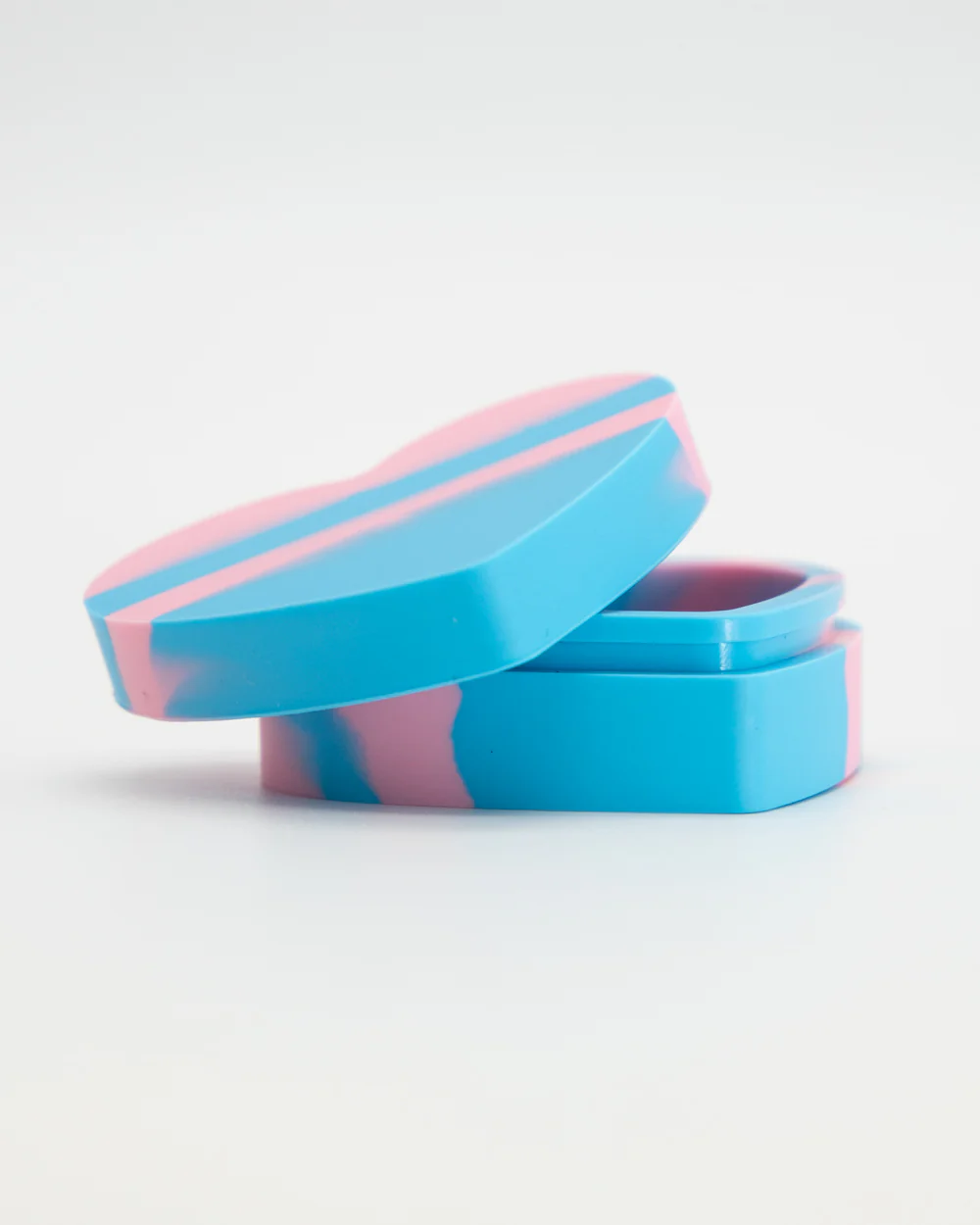 Heart Shaped Silicone Trinket Box - Blue & Pink - Image 5