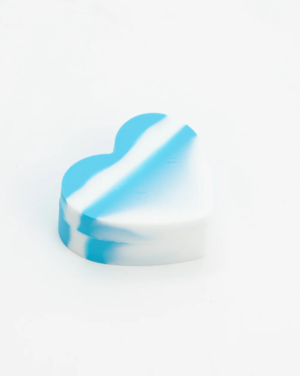 Heart Shaped Silicone Trinket Box - Blue & White - Image 3