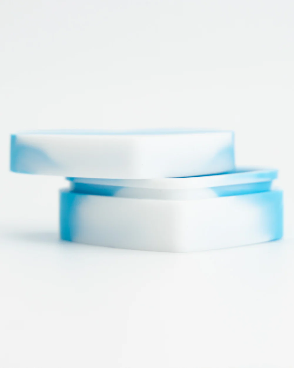 Heart Shaped Silicone Trinket Box - Blue & White - Image 5