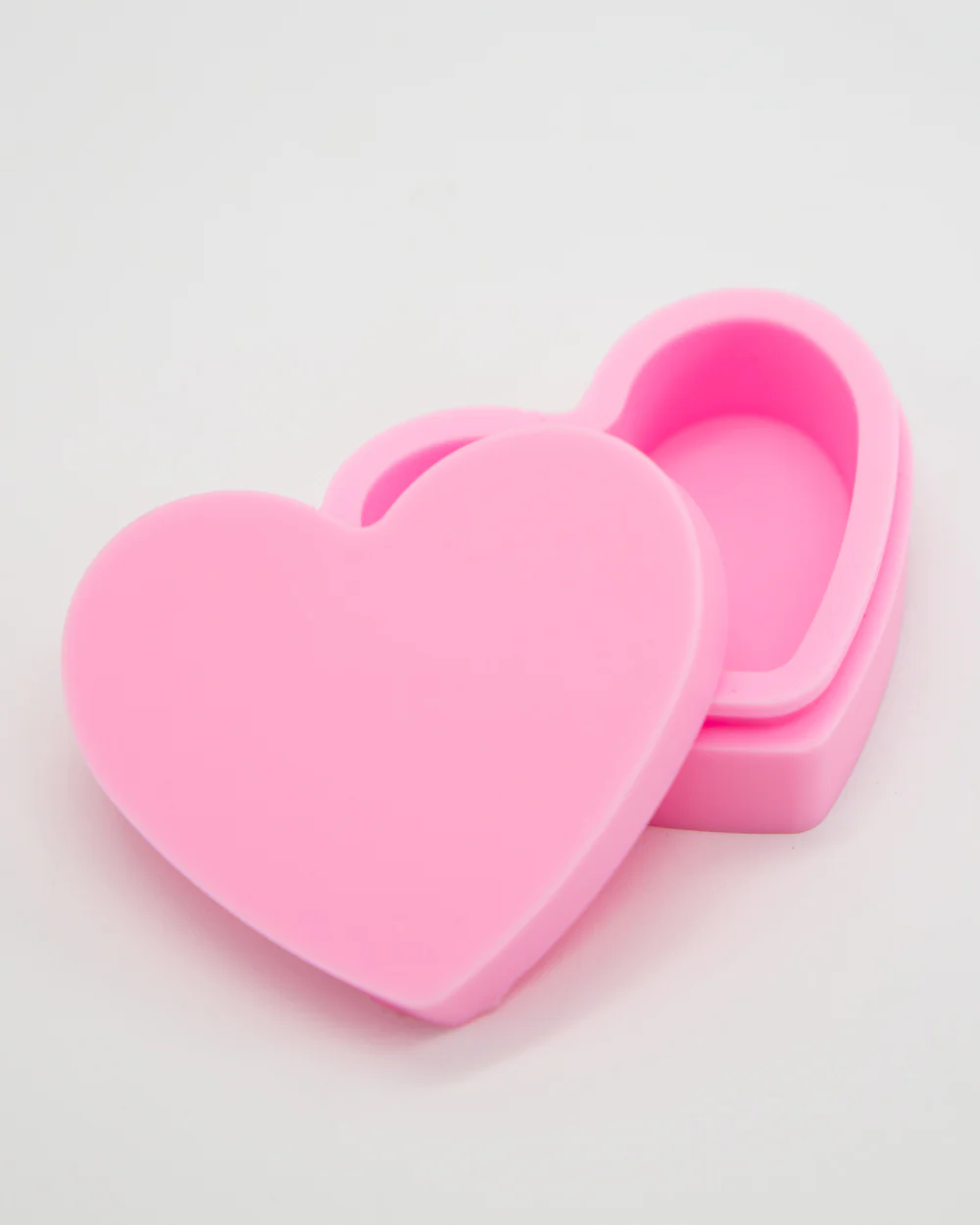 Heart Shaped Silicone Trinket Box - Pink - Image 4