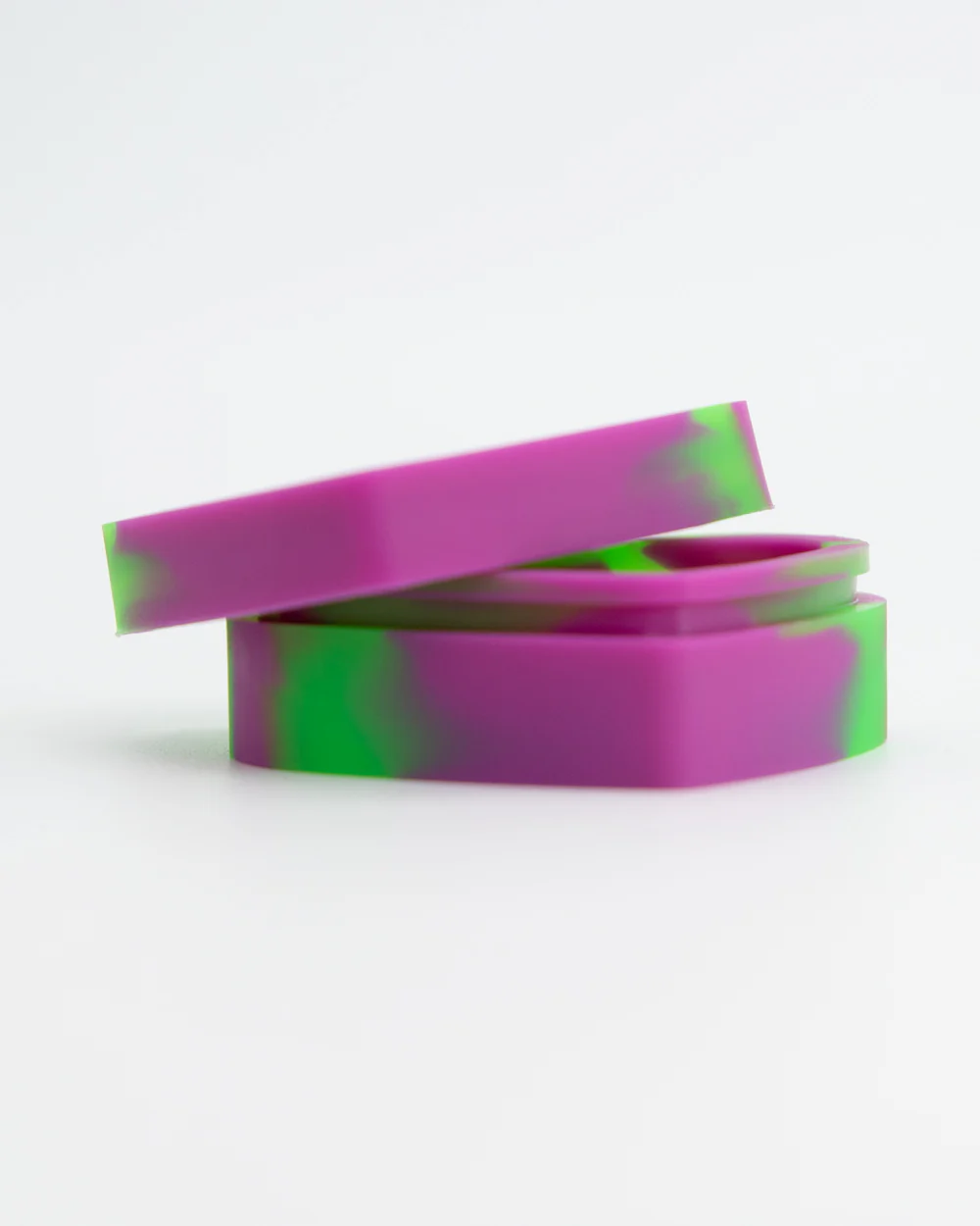 Heart Shaped Silicone Trinket Box - Purple & Green - Image 5