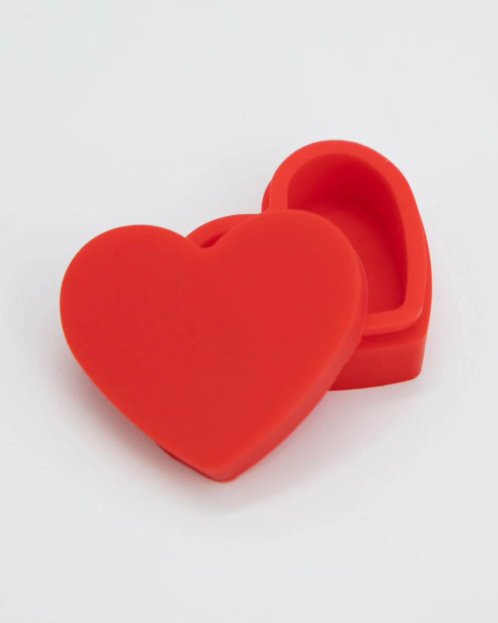 Heart Shaped Silicone Trinket Box - Red - Image 4