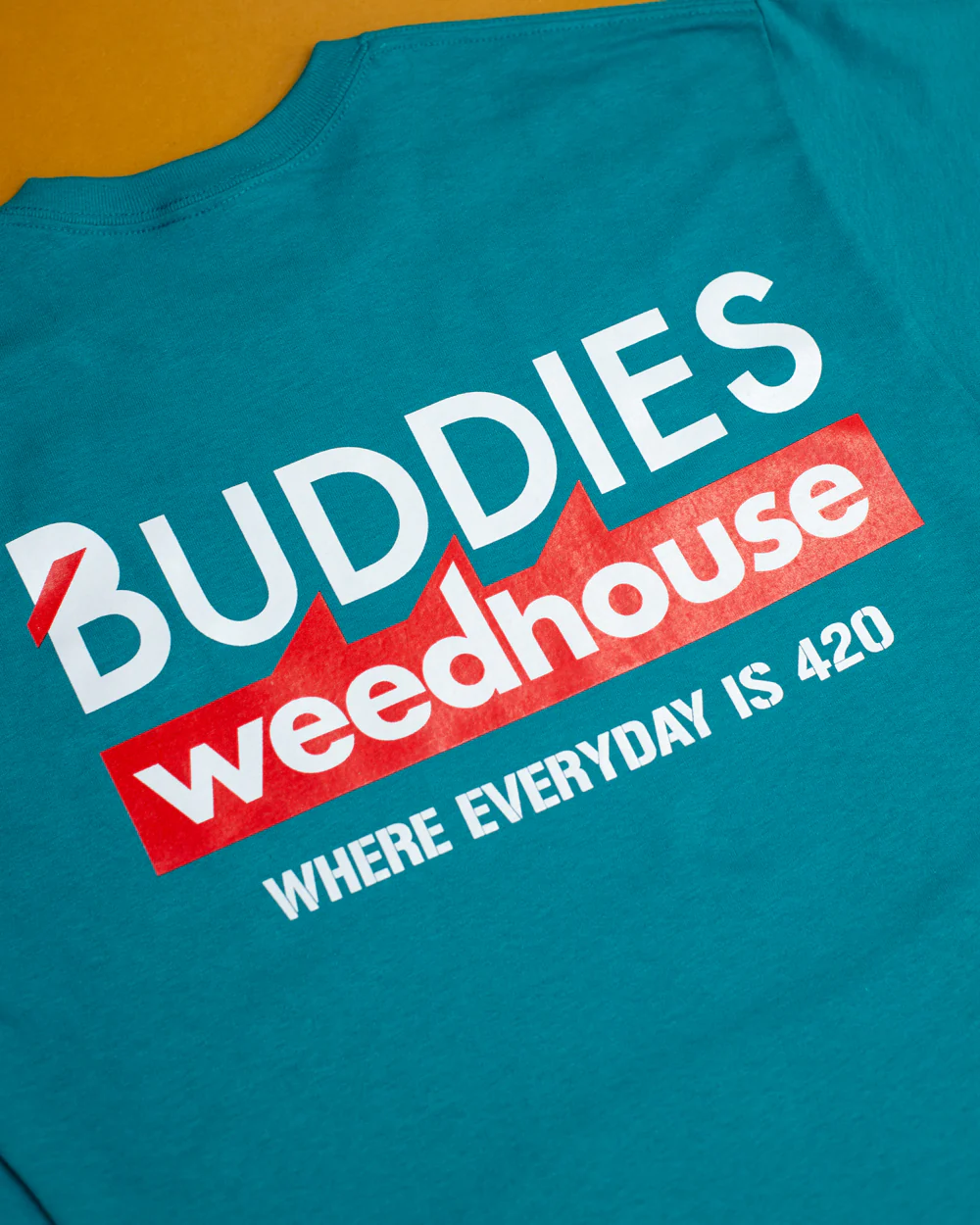 Buddies Weedhouse Green T-Shirt - Image 2