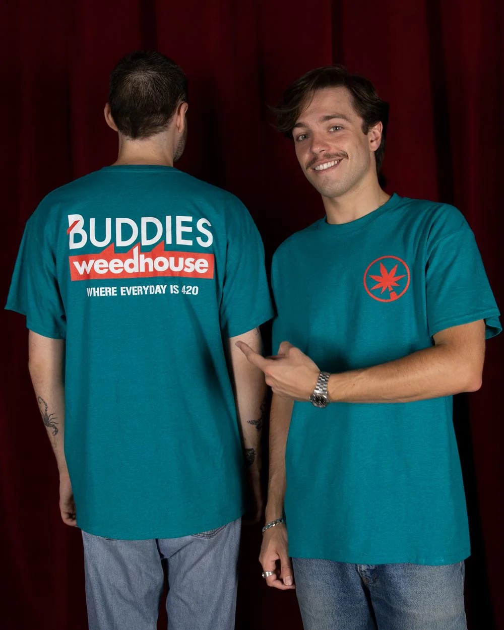 Buddies Weedhouse Green T-Shirt - Image 6
