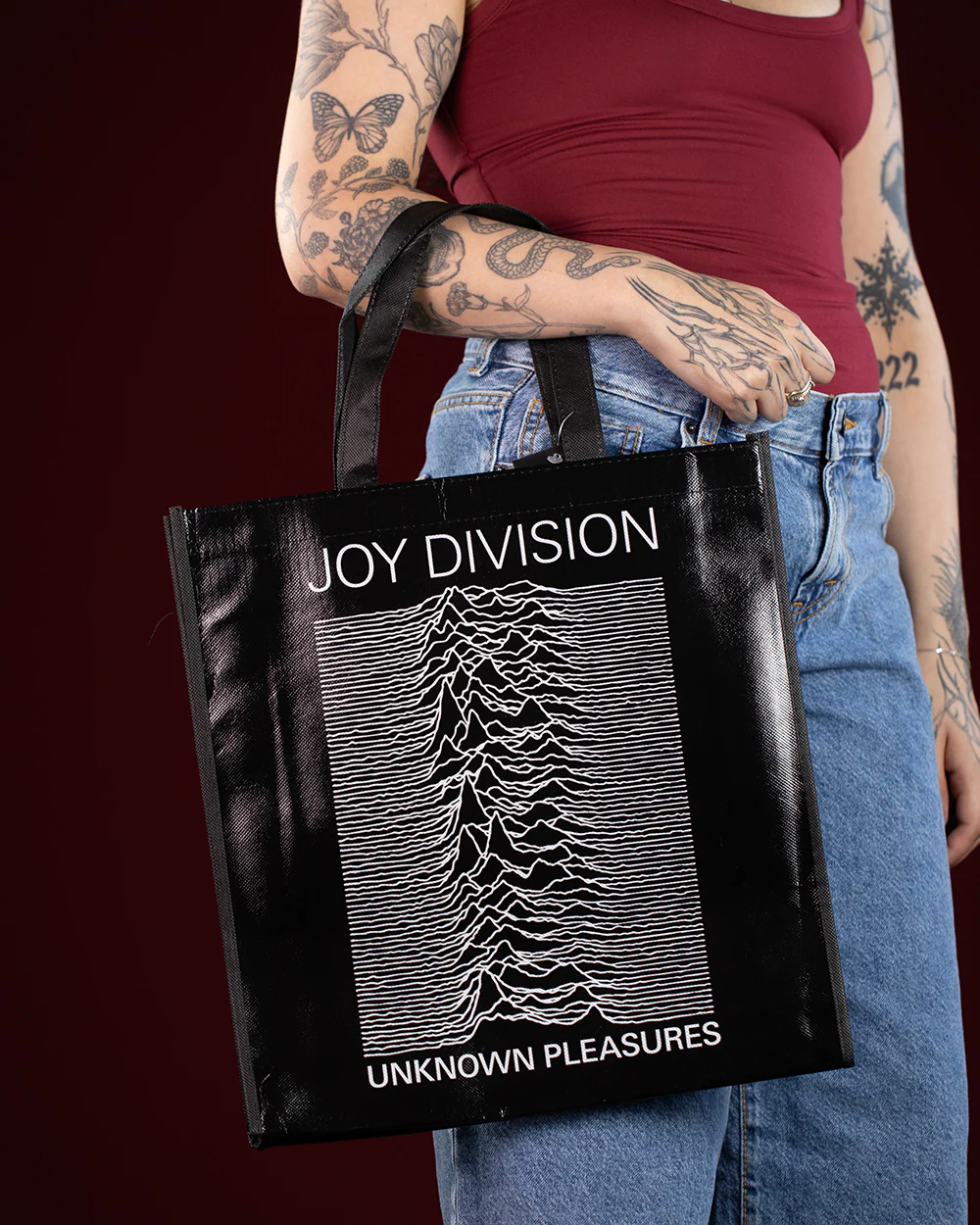 Joy Division Black Tote Bag (Licensed Merchandise) - Image 2