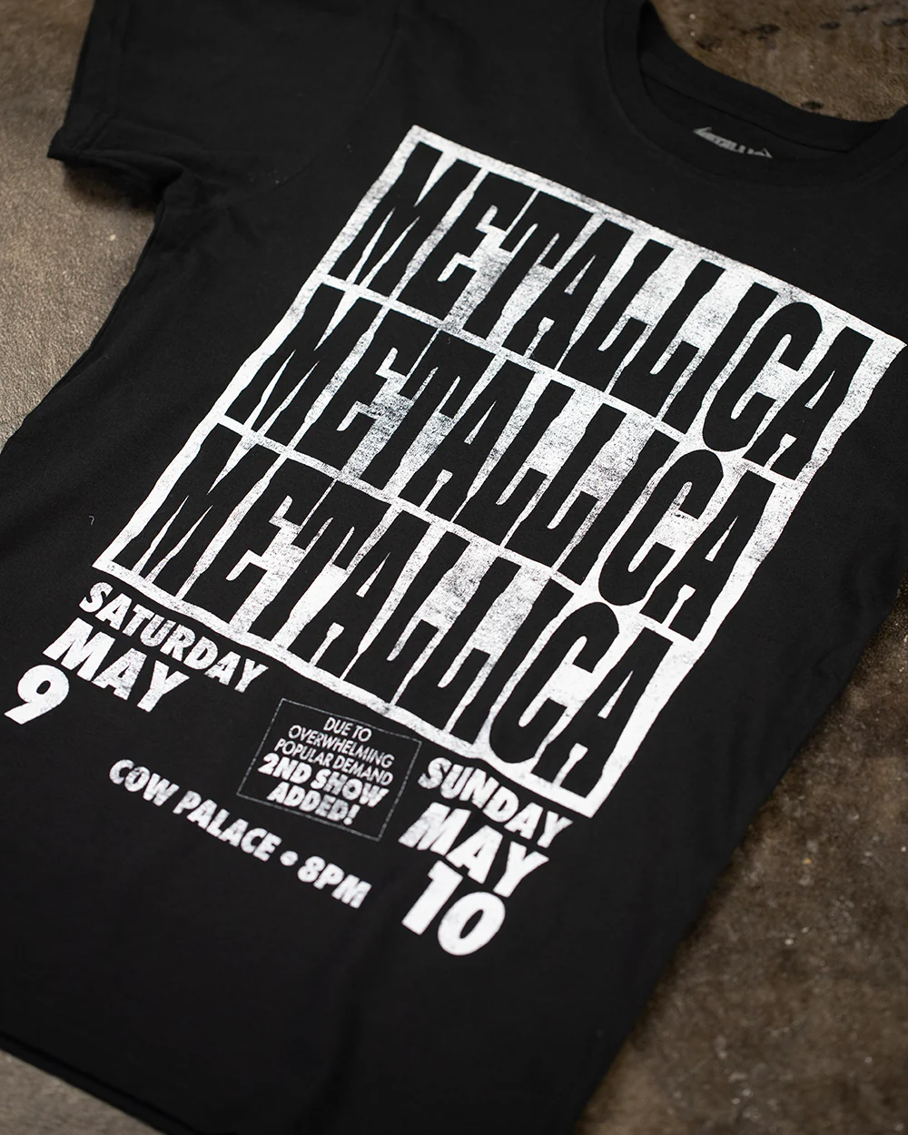 Metallica Cow Palace Black T-Shirt (Licensed Merchandise) - Image 2