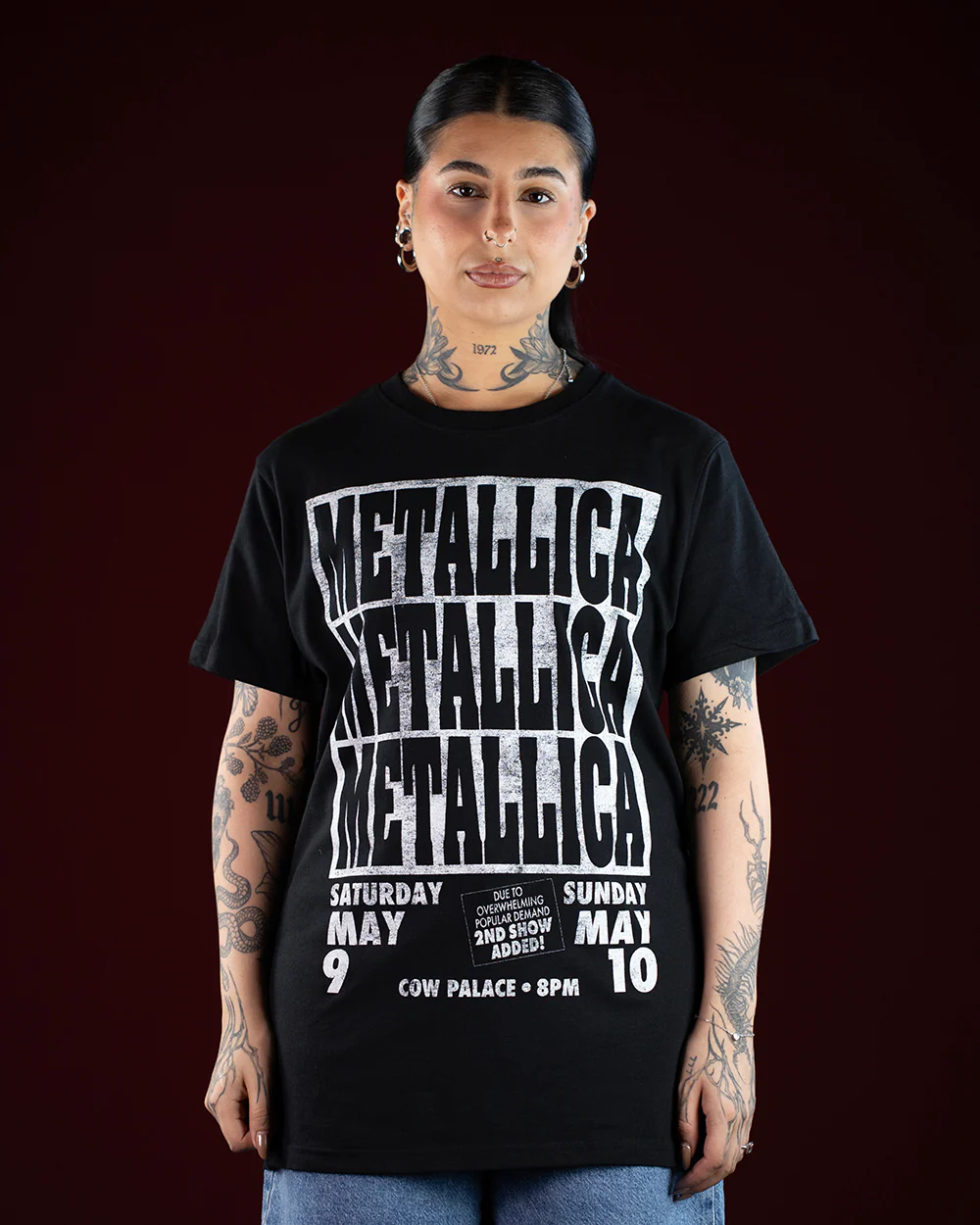 Metallica Cow Palace Black T-Shirt (Licensed Merchandise) - Image 4