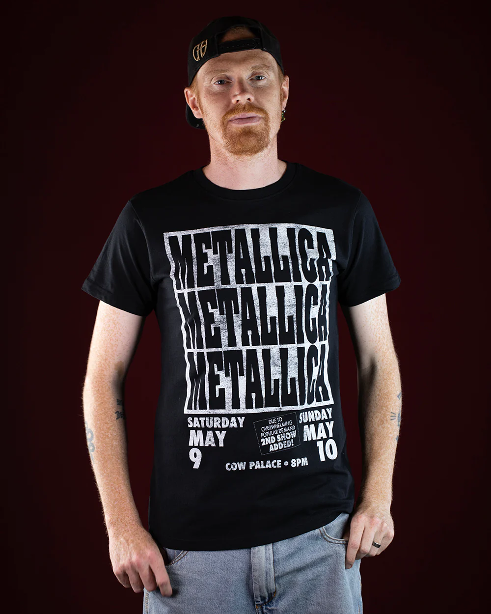 Metallica Cow Palace Black T-Shirt (Licensed Merchandise) - Image 5