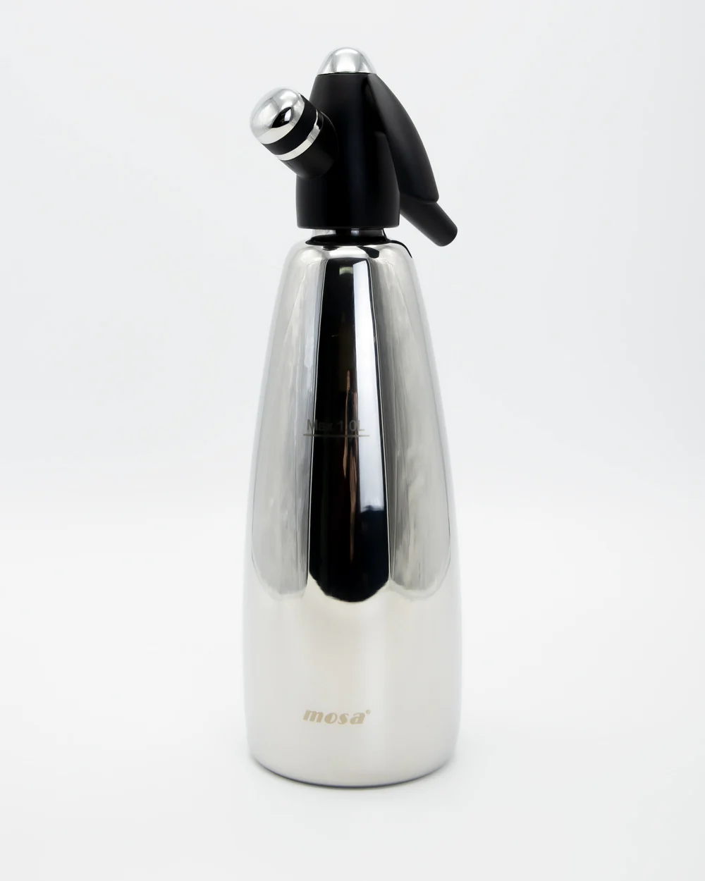 MOSA Classic Soda Siphon Stainless Steel 1 Litre - Black - Image 2