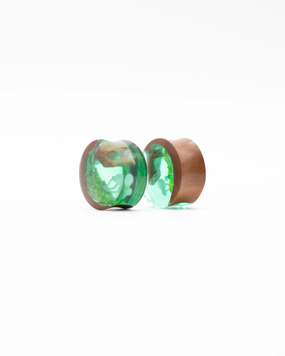 Mystic Mushroom Epoxy Wood Plug - Image 4