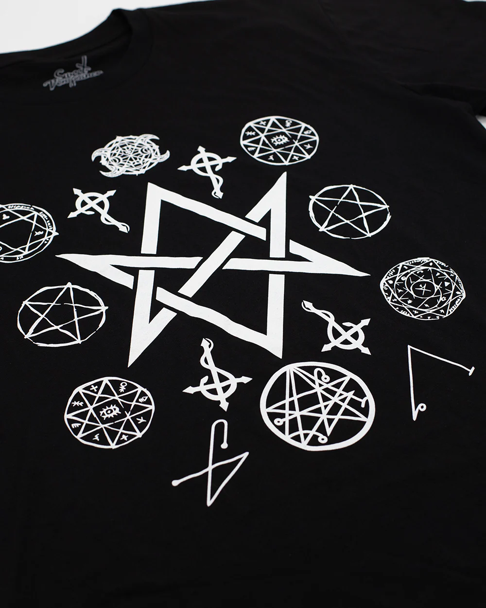 Necromancy Symbols T-Shirt Dress Black - Image 2