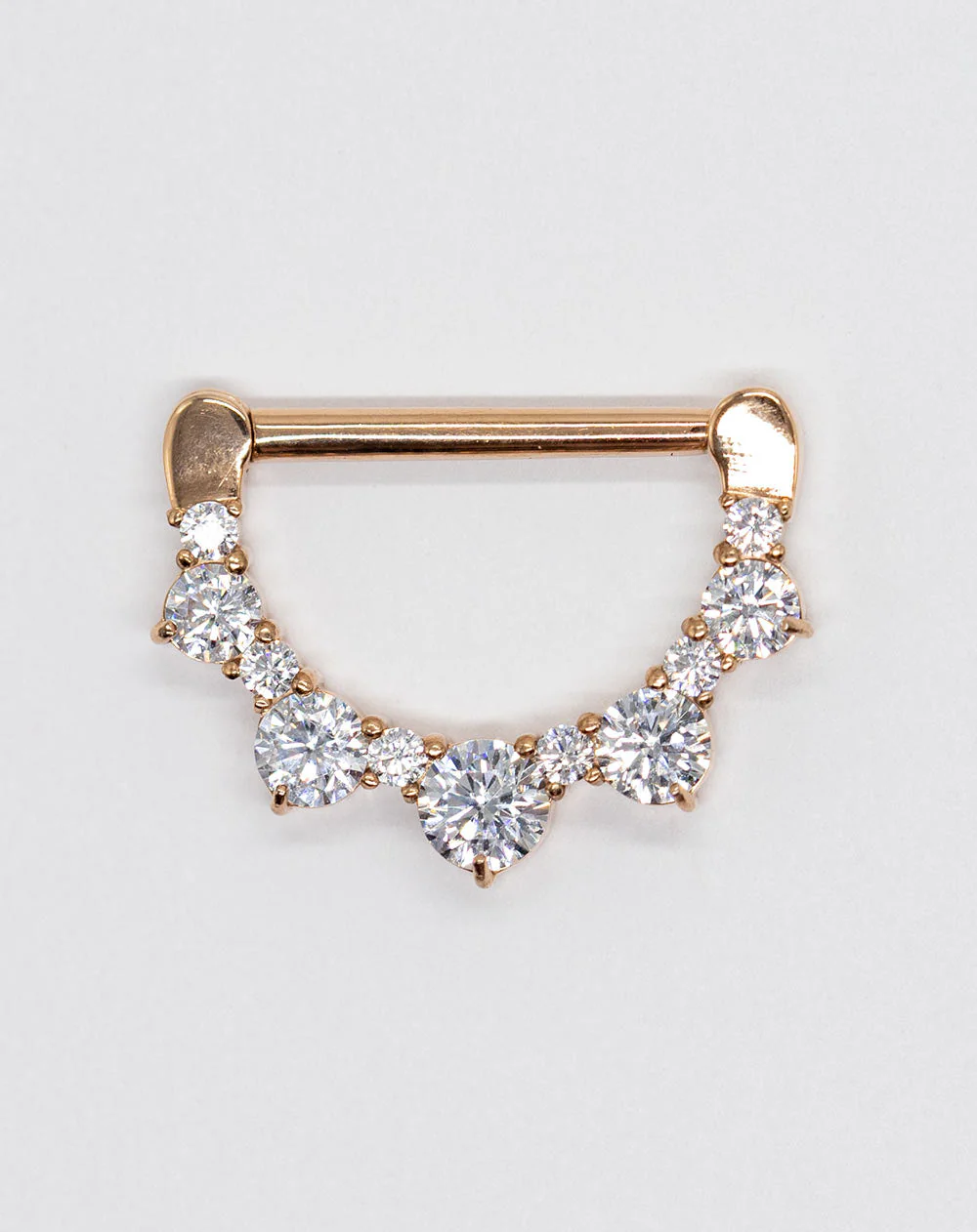 Nipple Clicker - Rg Cz 11 X Jewelled 1.6 X 14mm
