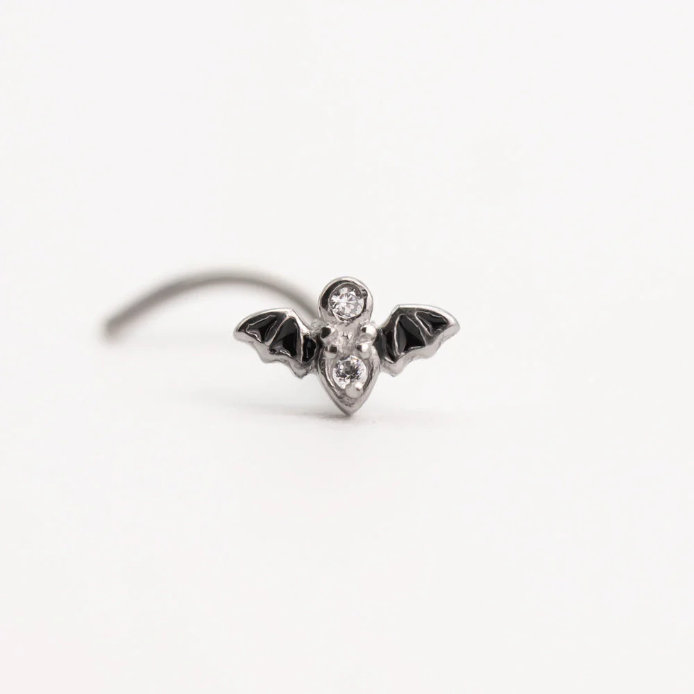 Nocturnal Wing Gothic Bat Nose Stud - Image 3
