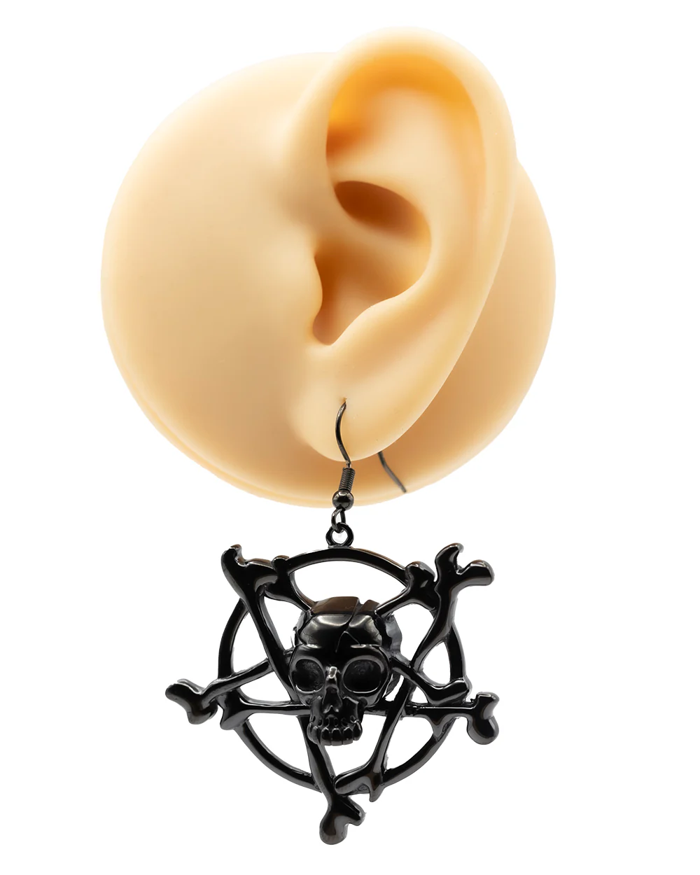 Pentagram Skull Earrings - Image 2
